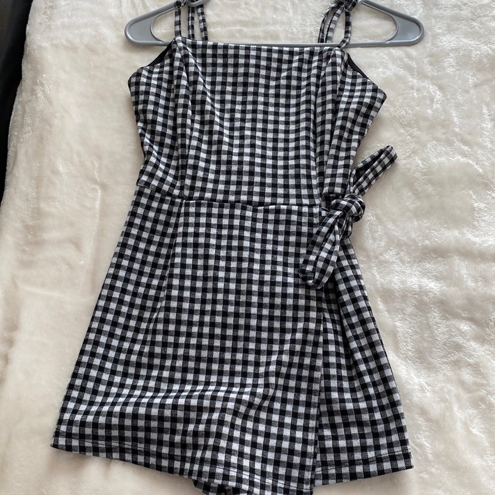 plaid romper
